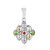 Ciondolo in argento con Diopside Russo