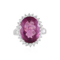 Anello in argento con Fluorite Rosa