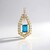 Ciondolo in argento con Apatite Blu Neon