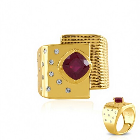 Madagaskar-Rubin-Silberring (de Melo Essence)