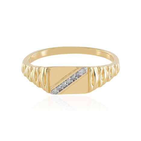 I2 (I) Diamond Silver Ring