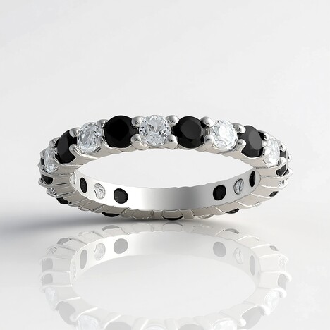 Anello in argento con Topazio Bianco