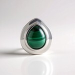 Ciondolo in argento con Malachite (MONOSONO COLLECTION)