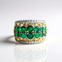 Anello in argento con Smeraldo Zambia