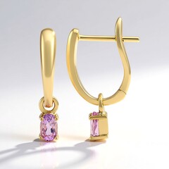 Orecchini in oro con Scapolite Porpora