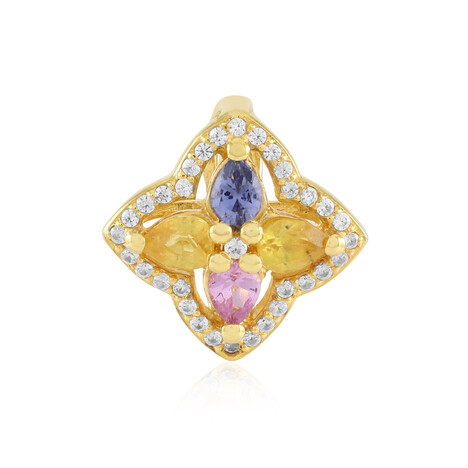 Pendentif en argent et Saphir rose de Ceylan