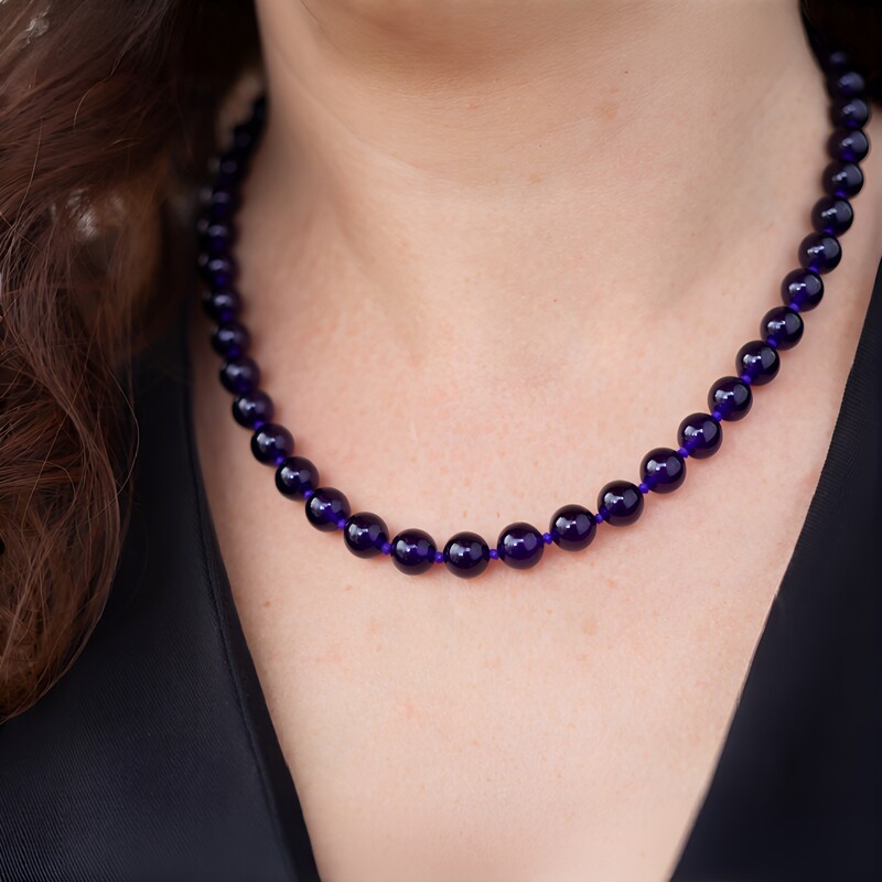 Collana in argento con Ametista Zambiana (Adela Silber)