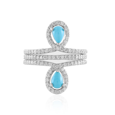 Anello in argento con Turchese Sleeping Beauty (Faszination Türkis)