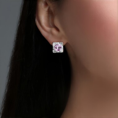 Orecchini in argento con Kunzite