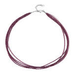 Magenta Garnet Silver Necklace