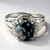 Anello in argento con Ossidiana Fiocco di Neve