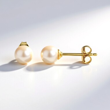 Zilveren oorbellen met Witte zoetwater kweekparels (Adela Silber)