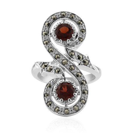 Bague en argent et Grenat du Mozambique (Annette classic)