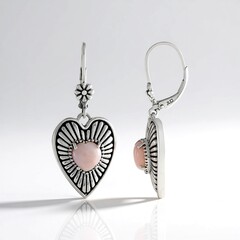 Orecchini in argento con Opale Rosa (Desert Chic)