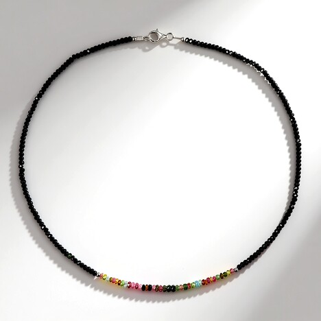 Collana in argento con Spinello Nero
