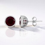 Pendientes en plata con Rubí de Madagascar (Ornaments by de Melo)