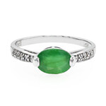 Zilveren ring met een Bahia-smaragd