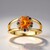 Anello in oro con Zaffiro Arancione Ban Ka Cha