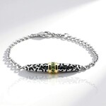 Bracciale in argento con Tsavorite del Kenya (Remy Rotenier)