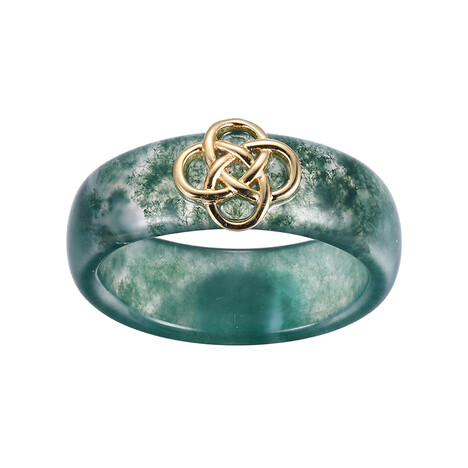 Zilveren ring met een Mosagaat