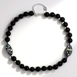 Abalone Shell Mosaic Silver Necklace (Dallas Prince Designs)