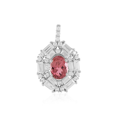 Pendentif en argent et Tourmaline rose (Adela Silber)