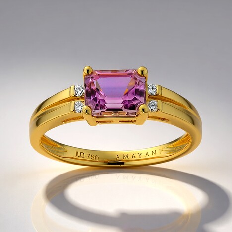 Bague en or et Diaspora rose (AMAYANI)