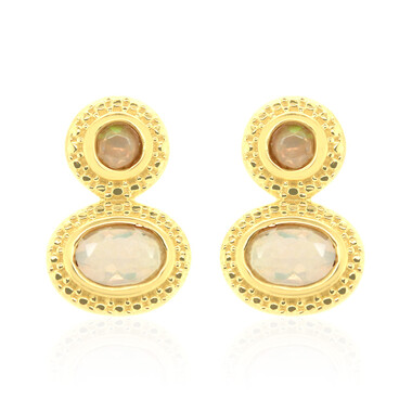 Boucles d'oreilles en argent et Opale Welo