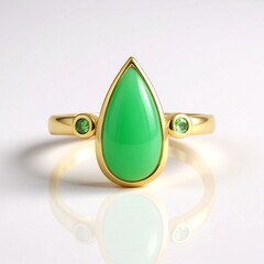 Anello in argento con Crisoprasio (KM by Juwelo)