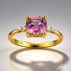 Anello in oro con Diasporo Rosa (AMAYANI)