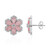 Pink Pastel Quartz Silver Earrings
