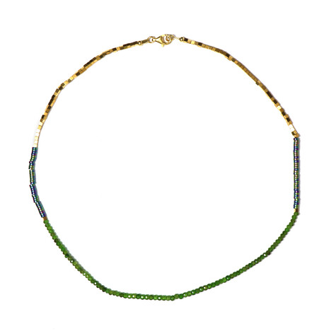 Edelstein-Silberhalskette