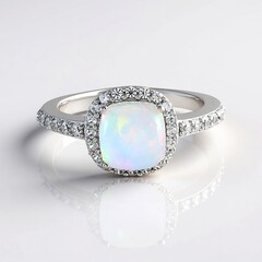 Anello in argento con Opale di Welo