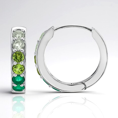 Orecchini in argento con Ametista Verde