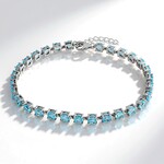 Bracelet en argent et Topaze bleu ciel