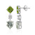 Boucles d'oreilles en argent et Améthyste verte