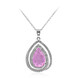 Lilac Quartz Silver Necklace
