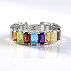 Anello in argento con Ametista Zambiana