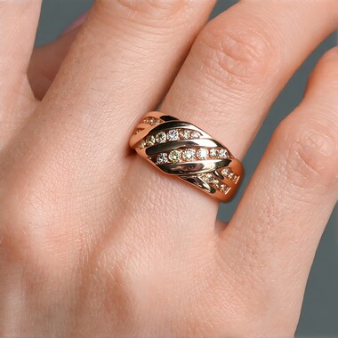 Anillo en oro con Diamante rosa de Francia de Argyle SI1 (Annette)