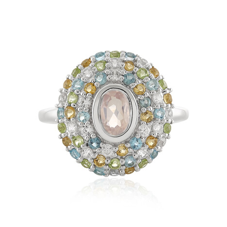 Bague en argent et Quartz rose