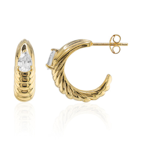 Pendientes en plata con Topacio blanco (M de Luca)