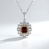 Collar en plata con Granate de la India (Dallas Prince Designs)