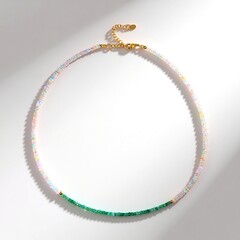 Collana in argento con Smeraldo Zambia