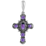 Ciondolo in argento con Ametista Zambiana (Desert Chic)