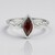 Anello in argento con Granato Mozambico