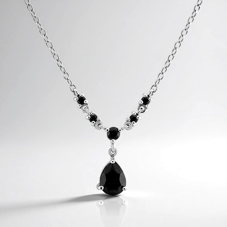 Collana in argento con Spinello Nero