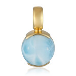 Zilveren hanger met een larimar
