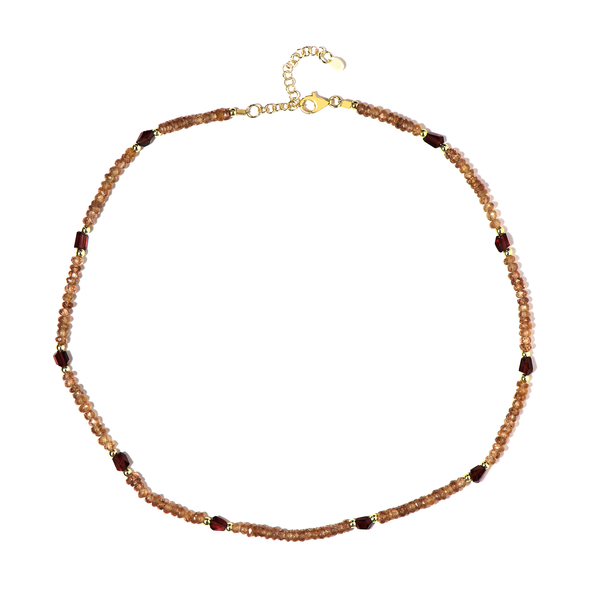 Collana Chic in argento placcato oro con zircone cambogiano, 0,259ct