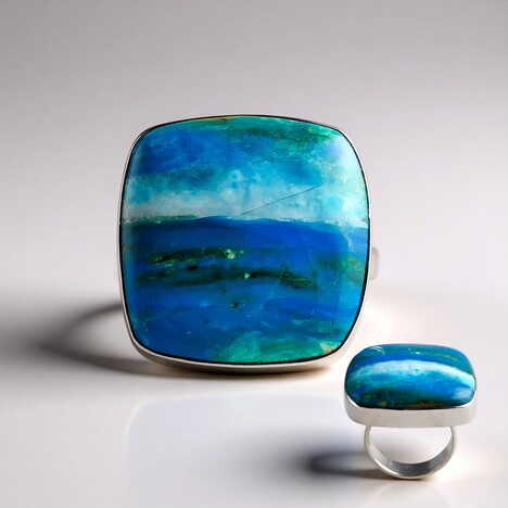 Anello in argento con Opale di Atacama (Bali Barong)