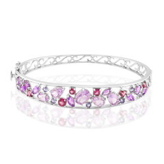 Brazalete en plata con Amatista Rosa de Francia